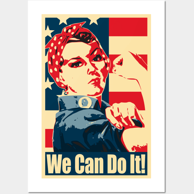 Rosie The Riveter We Can Do it Propaganda Poster Wall Art by Nerd_art